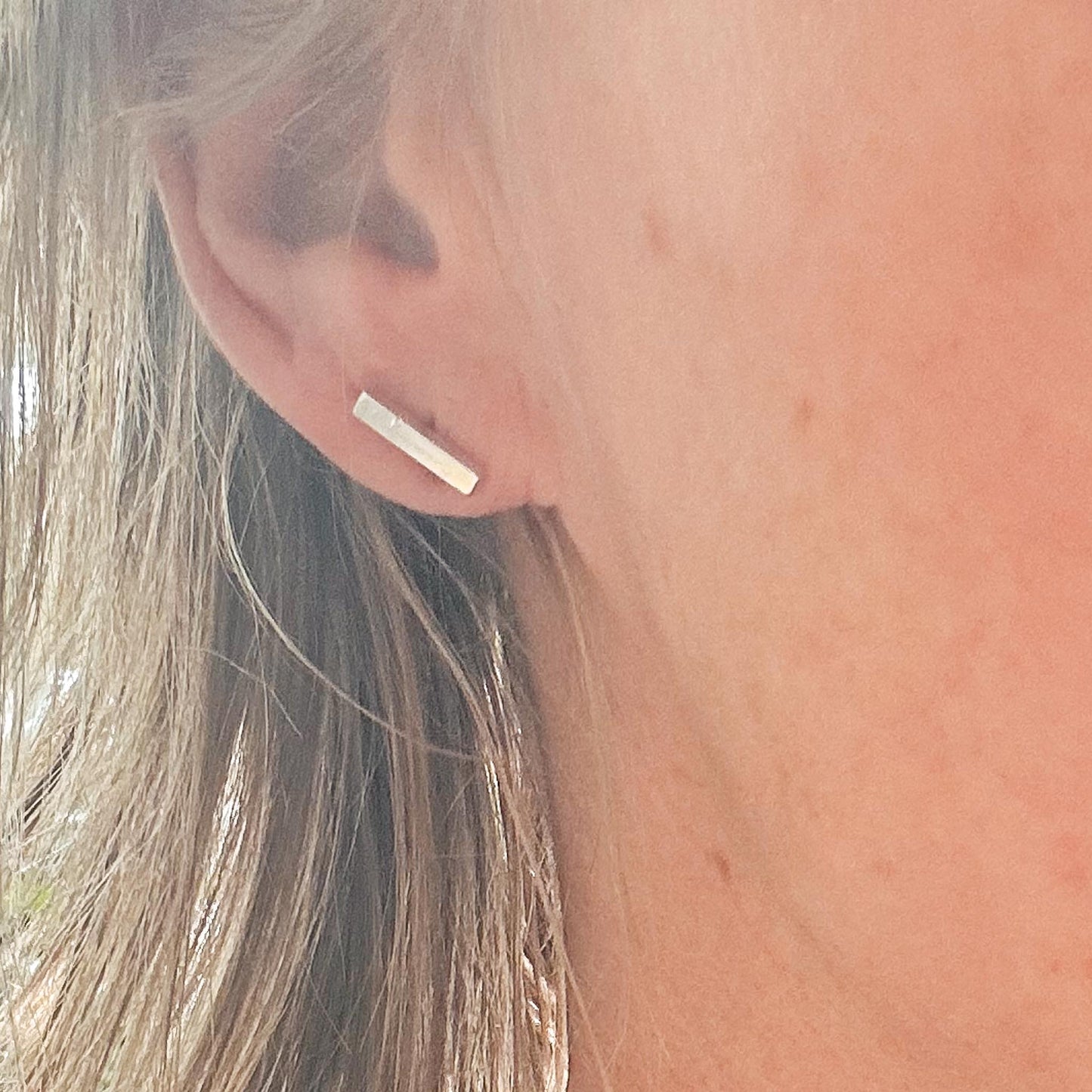 Sterling Silver Bar Earring