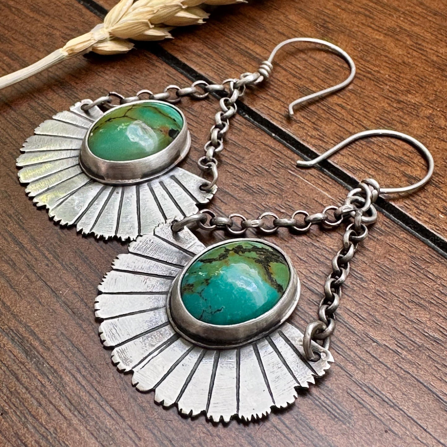 Southwest Floral Turquoise Earrings