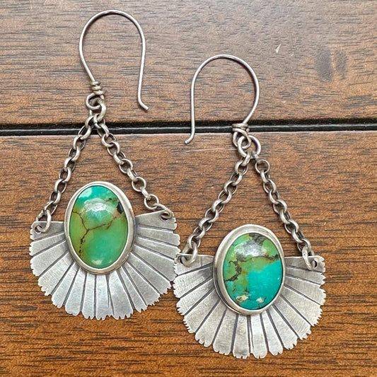 Southwest Floral Turquoise Earrings