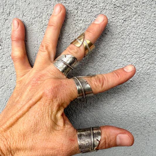 Sterling Silver Fearless Feather Ring