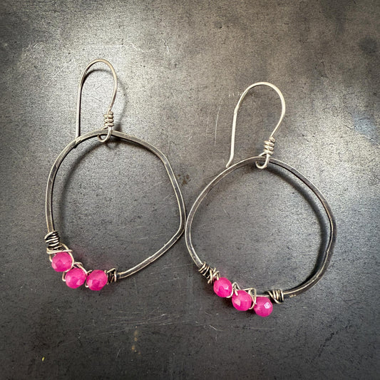 Abstract Silver Hoops | Made to Order