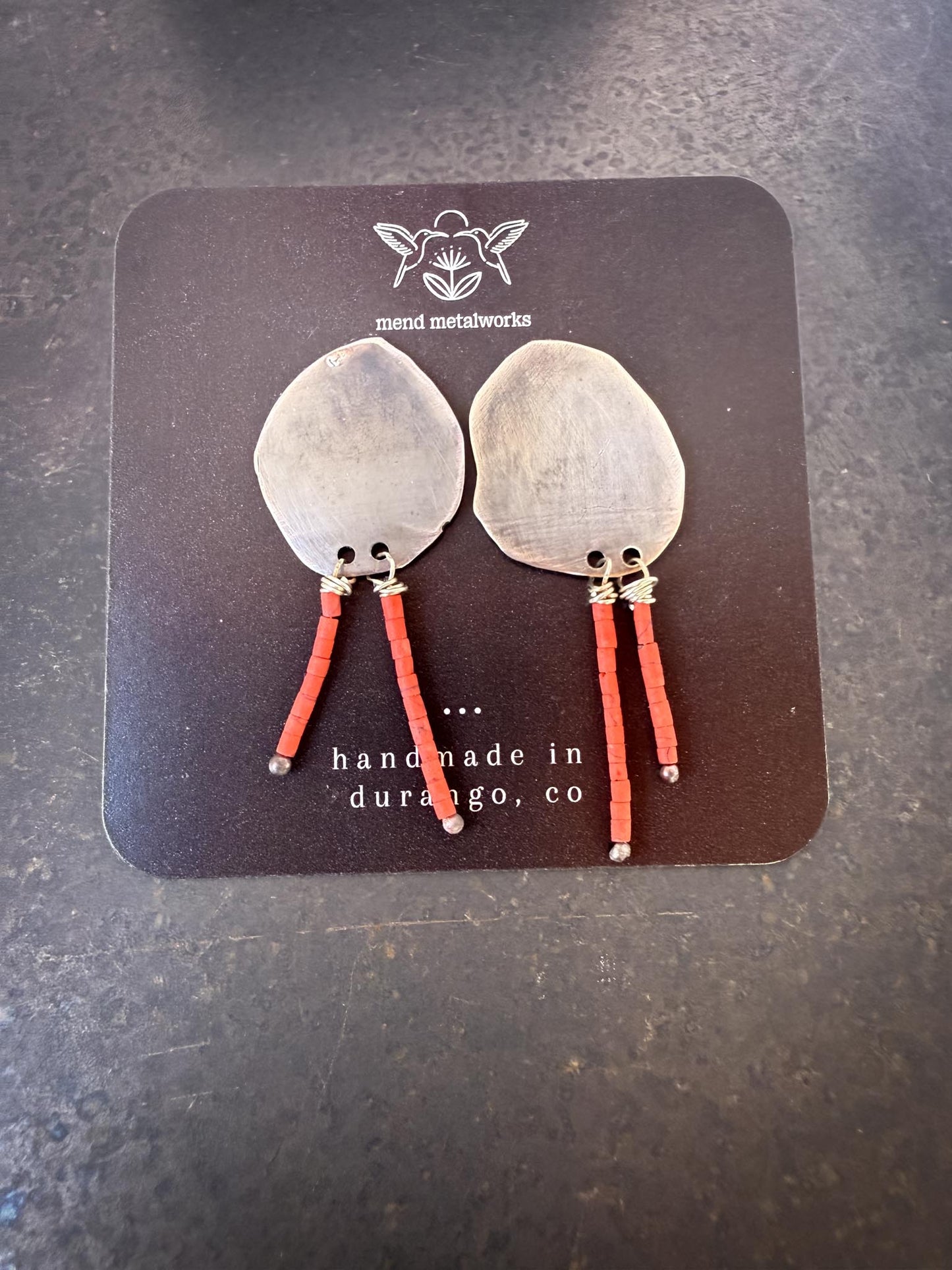 Recycled Sterling Silver Earring + Bead Dangles | Asymmetrical Silver Stud|Small-Batch Artisan Jewelry