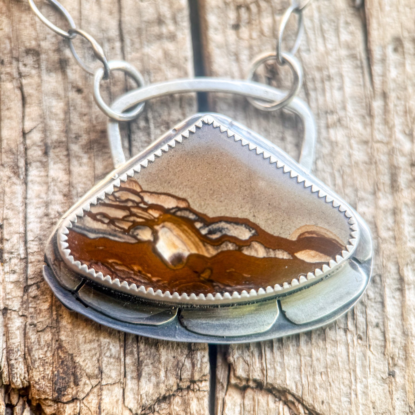 Every Canyon Opens to the Sky | Deschutes Picture Jasper Necklace