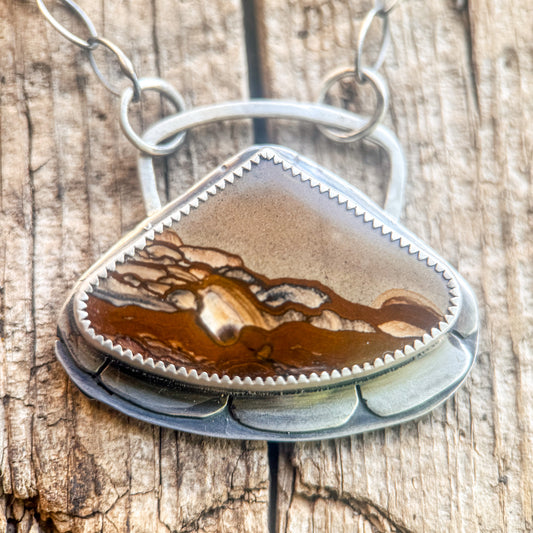 Every Canyon Opens to the Sky | Deschutes Picture Jasper Necklace