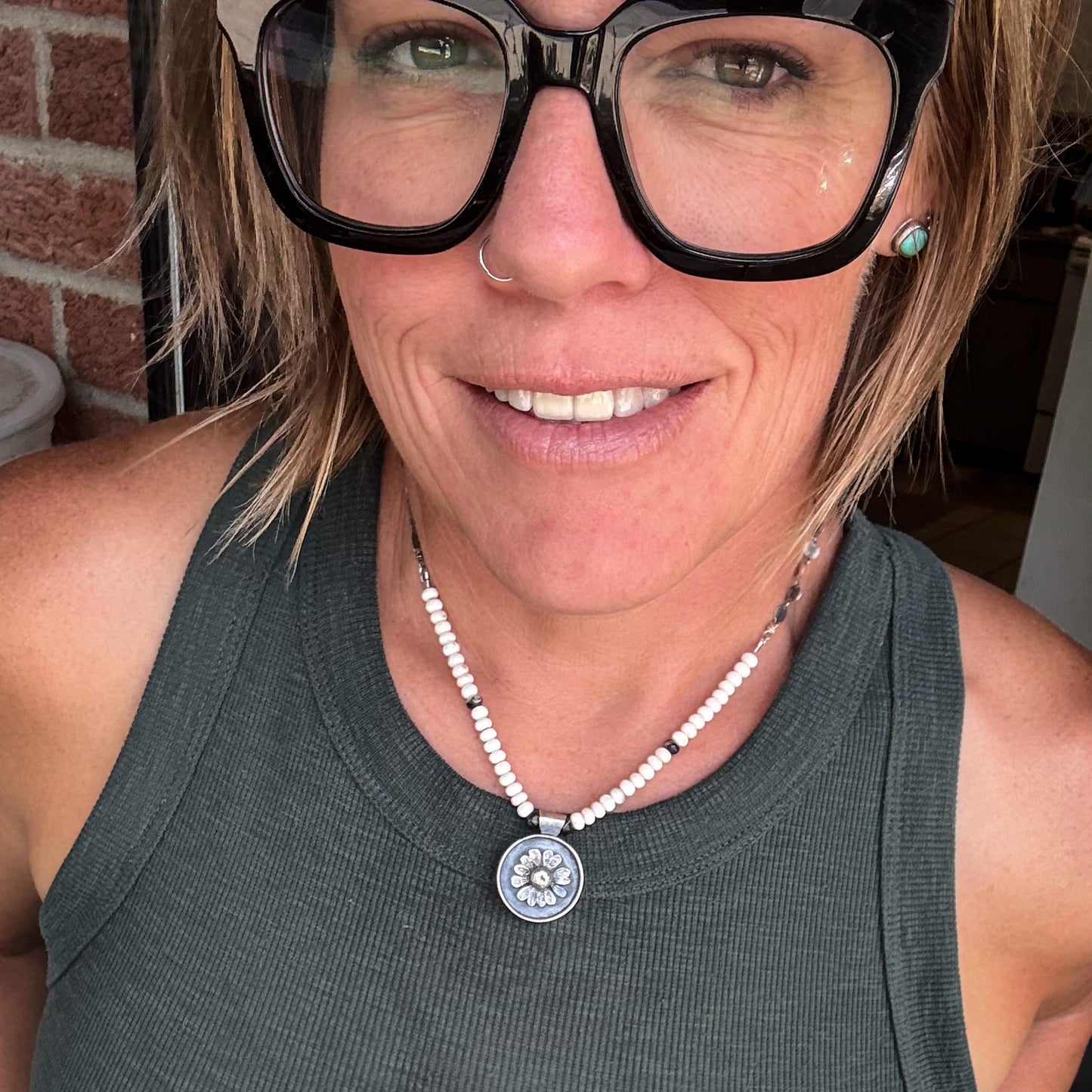 Chamomile + White Buffalo Turquoise Necklace