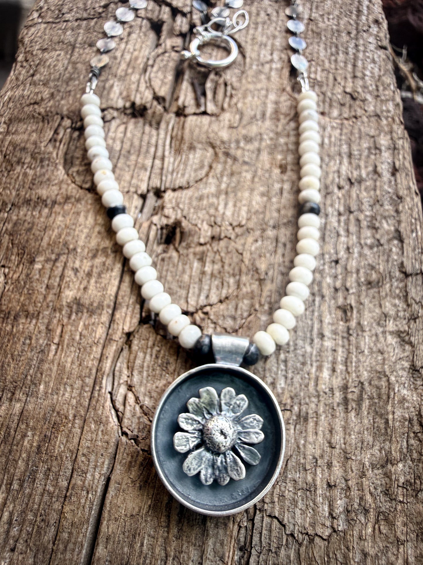 Chamomile + White Buffalo Turquoise Necklace