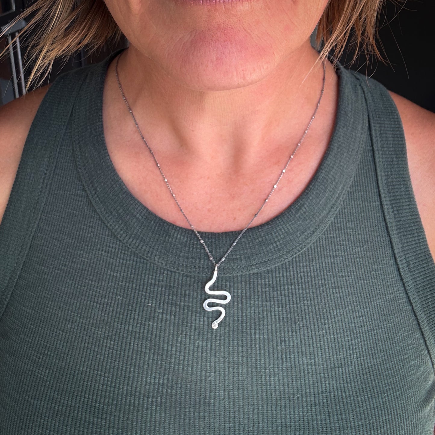 Sterling Silver Serpent Necklace