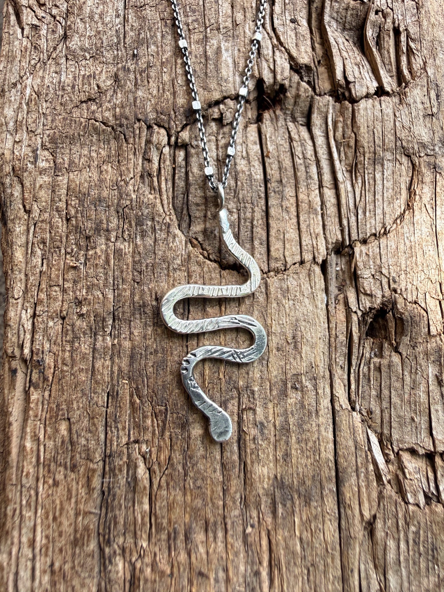 Sterling Silver Serpent Necklace