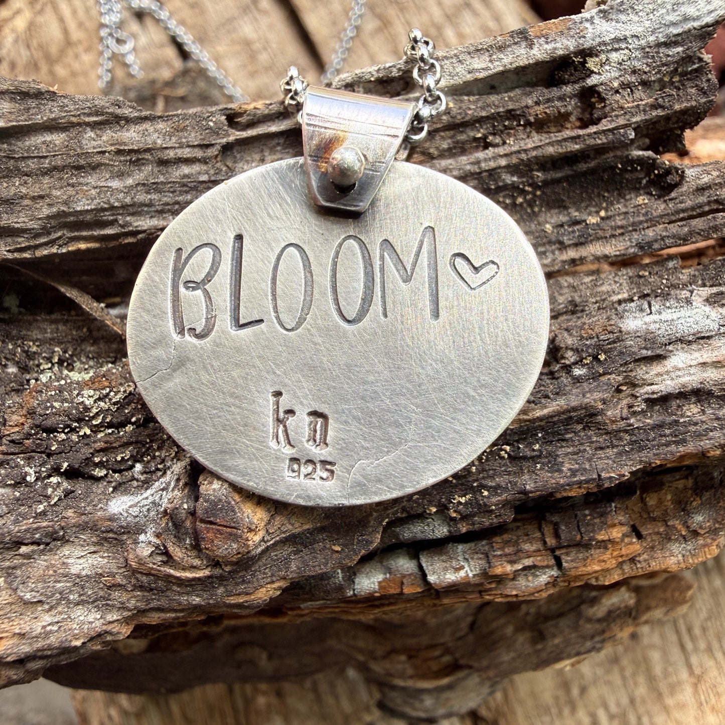 Desert Bloom Variscite Sterling Silver Necklace